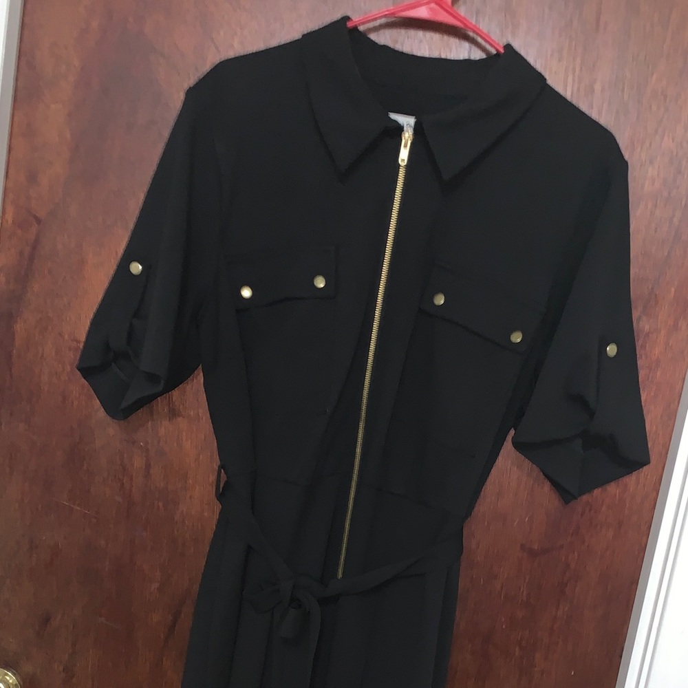 Little Black Work Dress with Flare Bottom